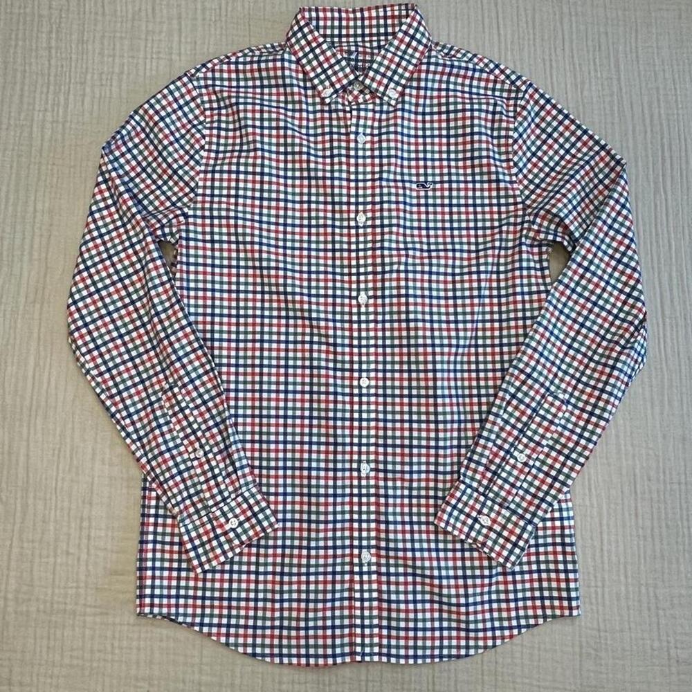 Vineyard Vines boys plaid button down shirt